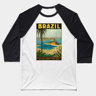 Brazil Vintage Travel Poster 1940 Baseball T-Shirt